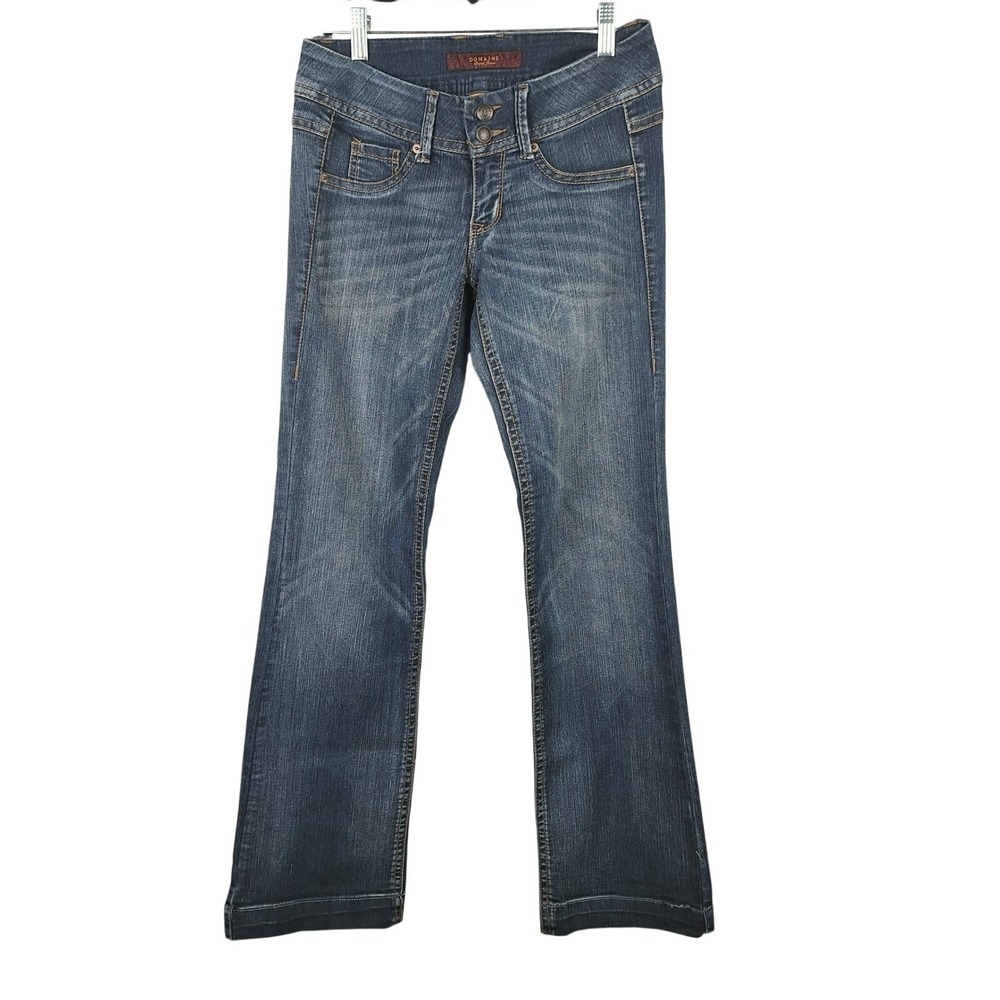 Domaine Brand Jeans Womens Size 3 Blue Medium Wash Low Rise Bootcut Denim Pants
